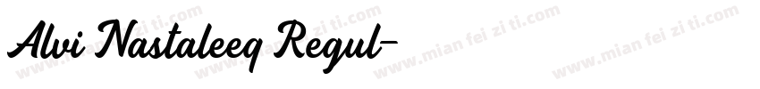 Alvi Nastaleeq Regul字体转换